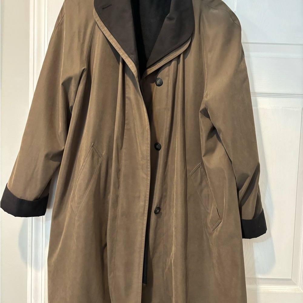 Women’s Coat, Tan and black, Gallery size XL